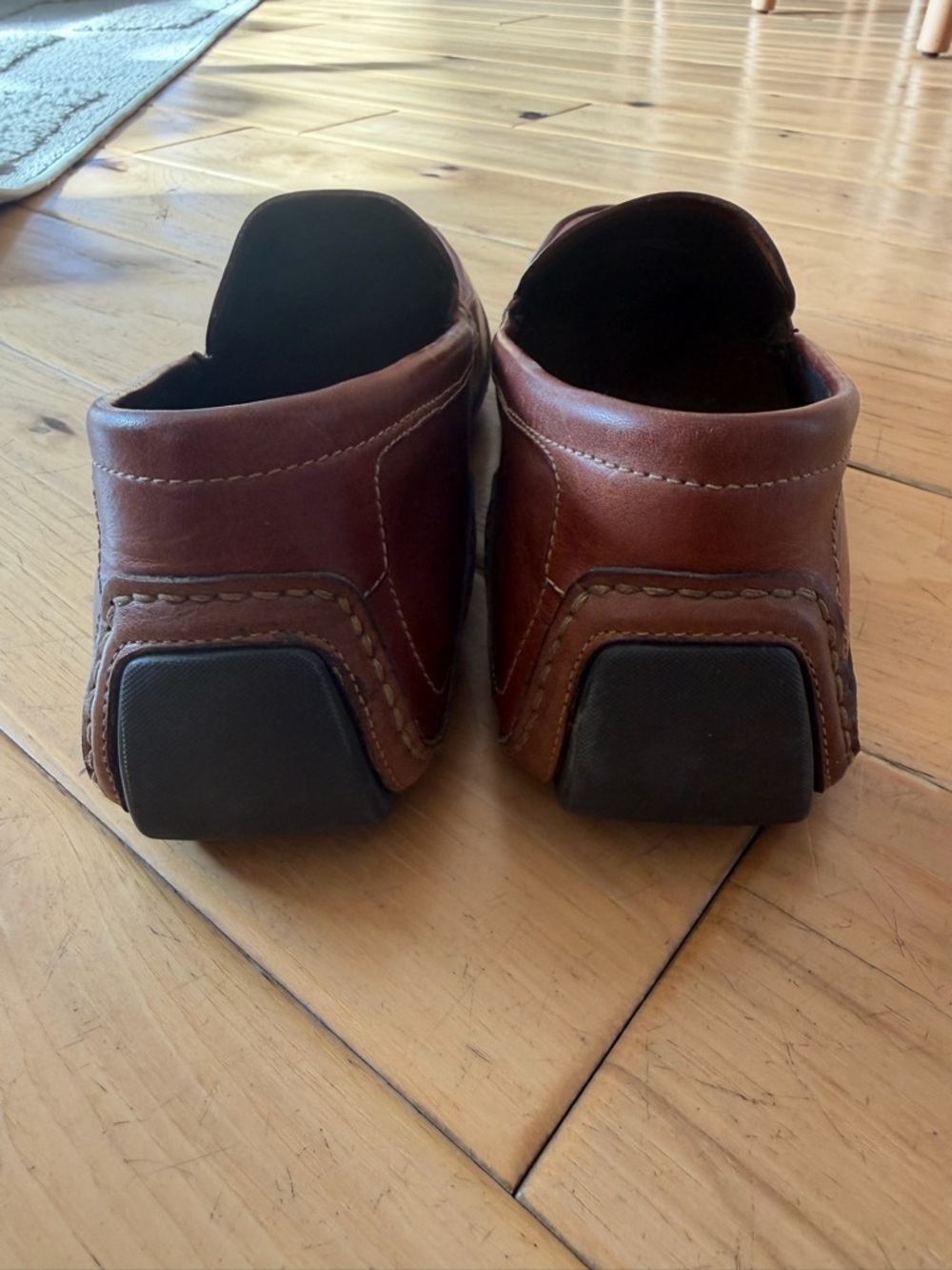Cole Haan Men's Chestnut Brown Leather Slip-On Loafers - Picture 6 of 7